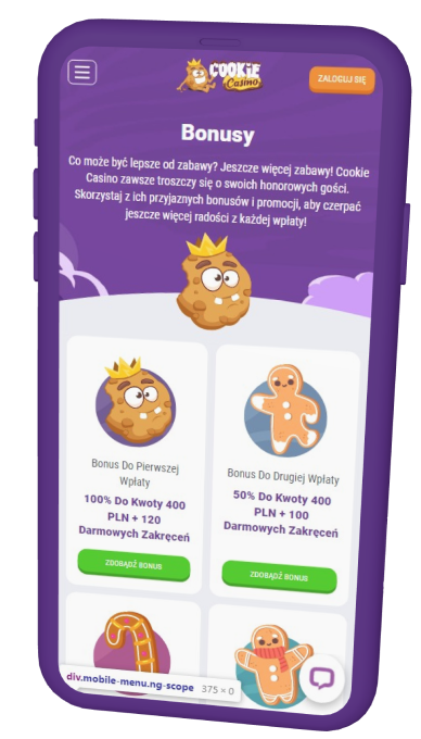 CookieCasino Bonusy kasynowe